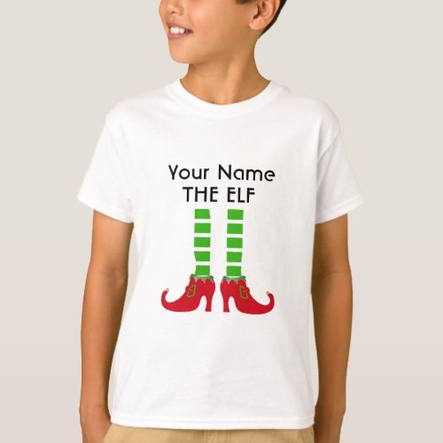 Customizable Kids Elf Shirt Funny Christmas Shirts