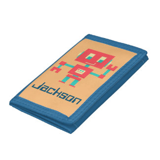 Customizable Kids Robot Tri-fold Wallet