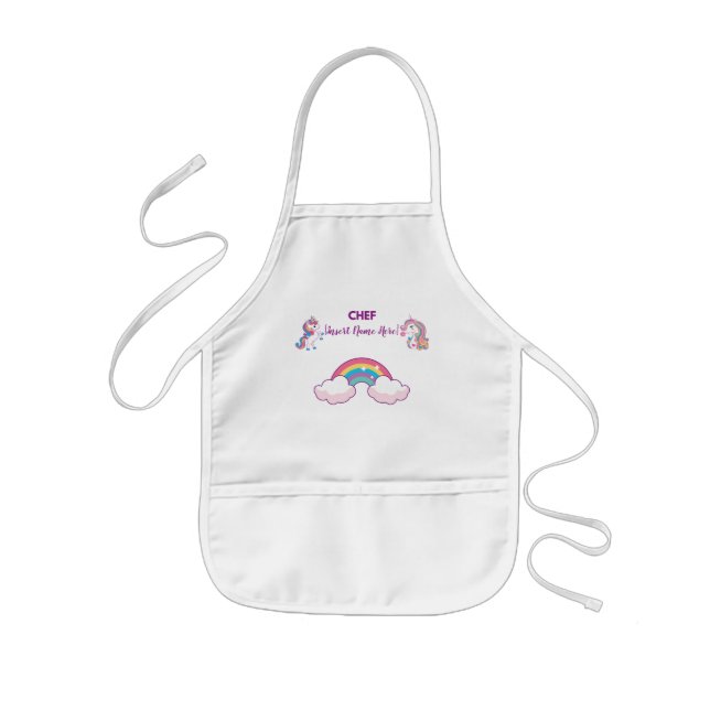 Customizable Kid's Unicorn Apron (Front)
