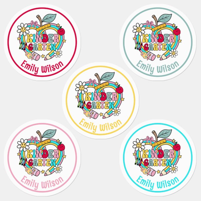 Customizable Kindergarten Name Tags Labels (Group)