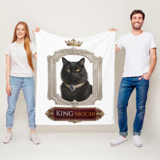 Customizable King Mochi Royal Black Cat Blanket