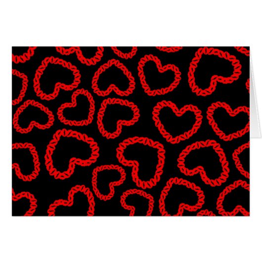 Customizable Kissy Lips Heart Cards (Front Horizontal)