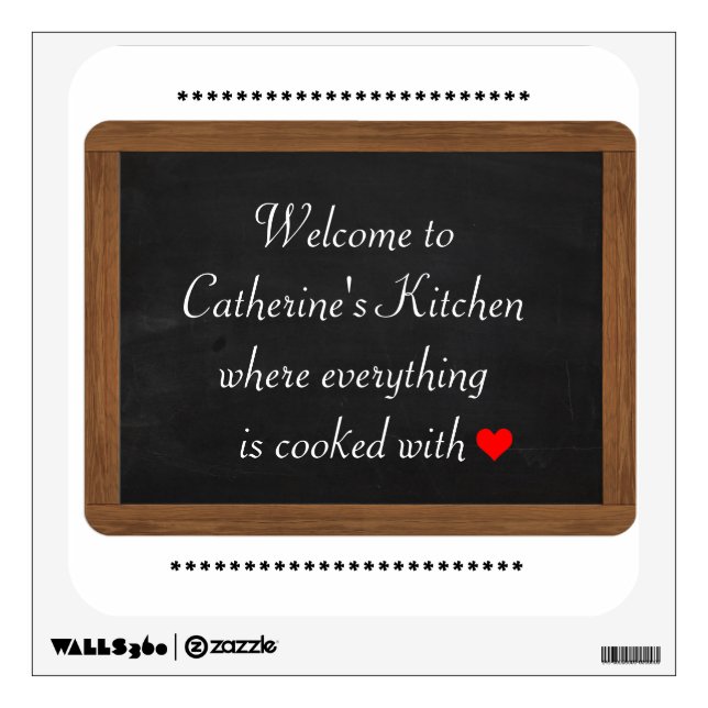 Customizable Kitchen Chalkboard Decal (Front)