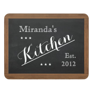 Customizable Kitchen Chalkboard Door Sign