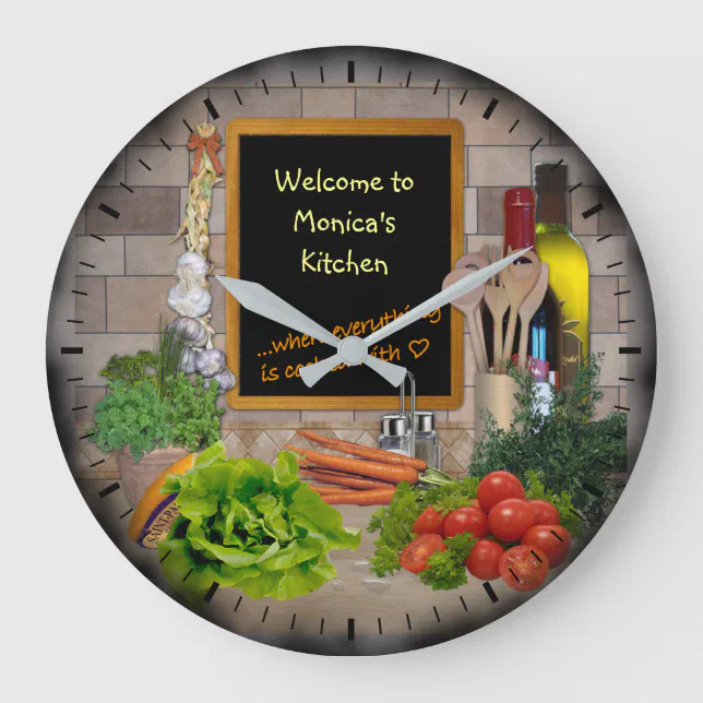 (Customizable) Kitchen Clock | Zazzle