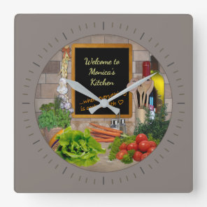(Customizable) Kitchen Clock with your Name