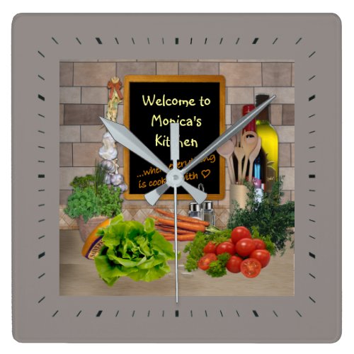 (Customizable) Kitchen Clock with your Name