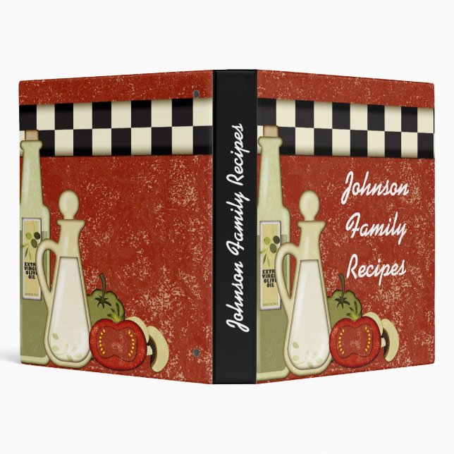 Customizable kitchen design recipe binder (Background)