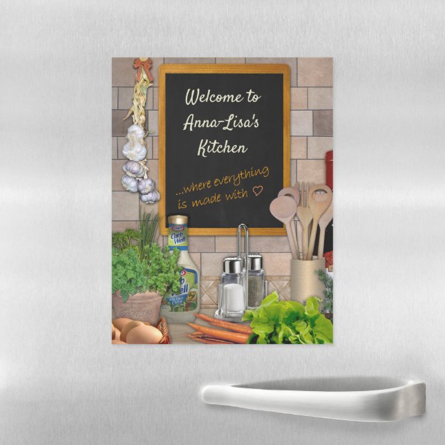 Customizable Kitchen Magnetic Dry Erase Sheet (In Situ)