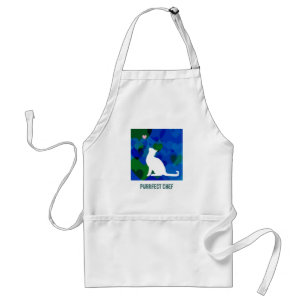 Customizable: Kitty blues Adult Apron