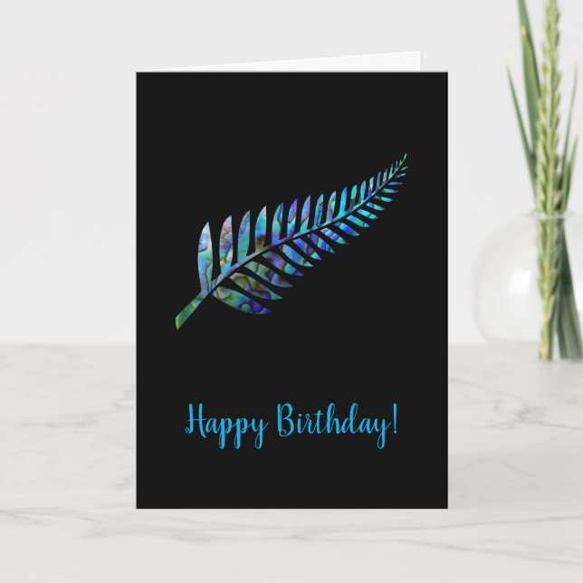 CUSTOMIZABLE KIWI FERN BIRTHDAY CARD (Front)