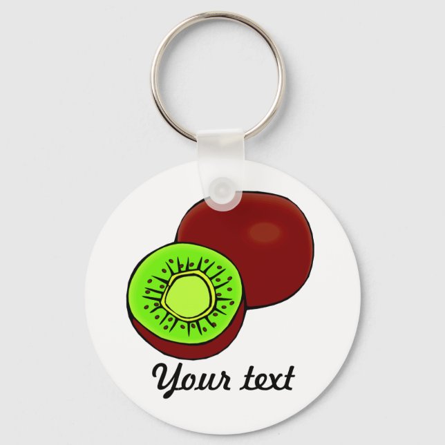 Customizable Kiwi Keychain (LIGHT) (Front)