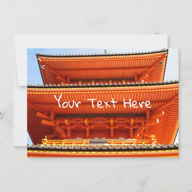 Customizable Kiyomizu-dera temple, Kyoto, Japan Card (Front)