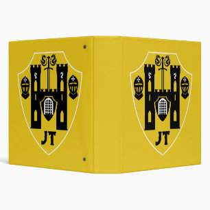 Customizable Knights Shield 3 Ring Binder