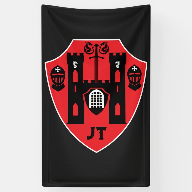 Customizable Knights Shield Banner (Vertical)