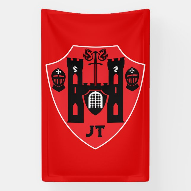 Customizable Knights Shield Banner (Vertical)