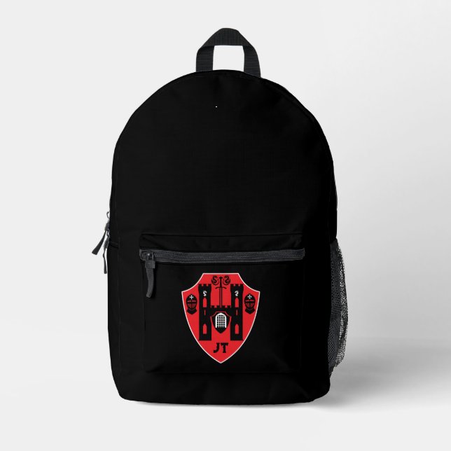 Customizable Knights Shield Printed Backpack (Front)