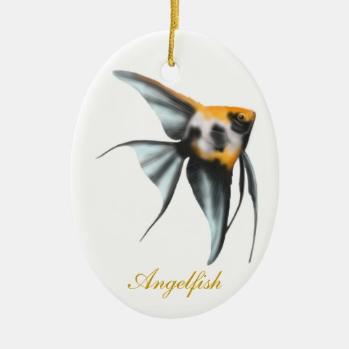 Customizable Koi Angelfish Ornament