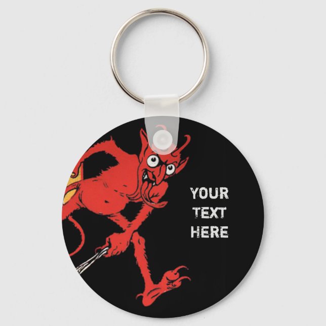 Customizable Krampus Black Keychain (Front)