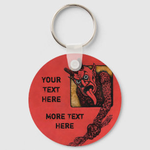 Customizable Krampus Red Keychain