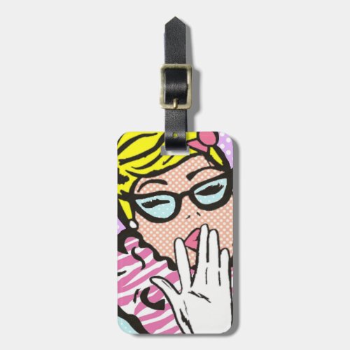 Customizable La_Di_Da Lady Comic Book Luggage Tag