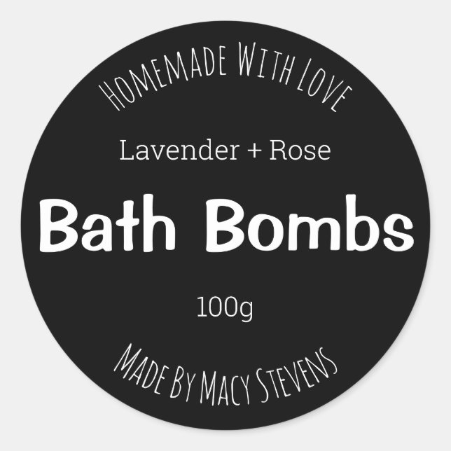 Customizable Label For Bath Bombs (Front)