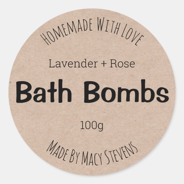 Customizable Label For Bath Bombs (Front)