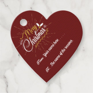 Customizable Label For Christmas Gifts Tag