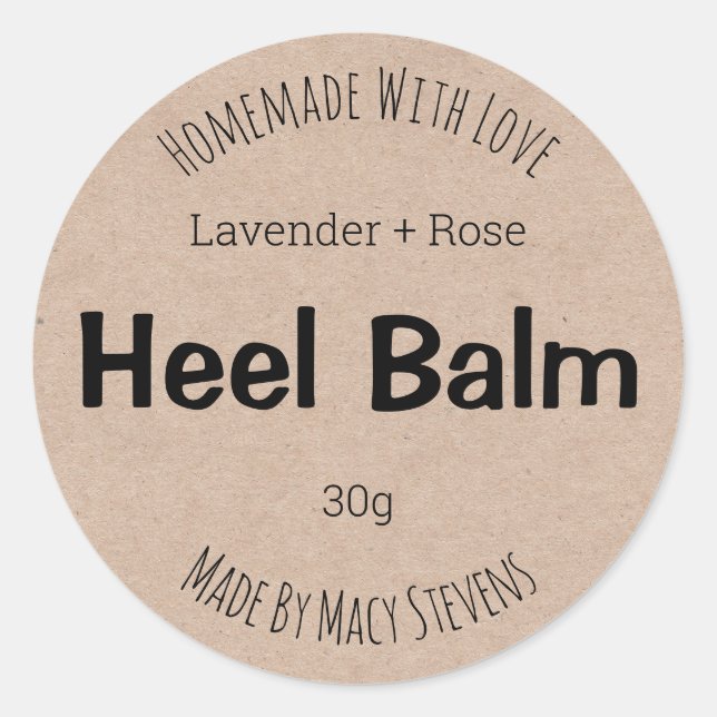 Customizable Label For Cracked Heel Salve Balm (Front)
