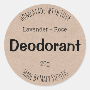 Customizable Label For Deodorant