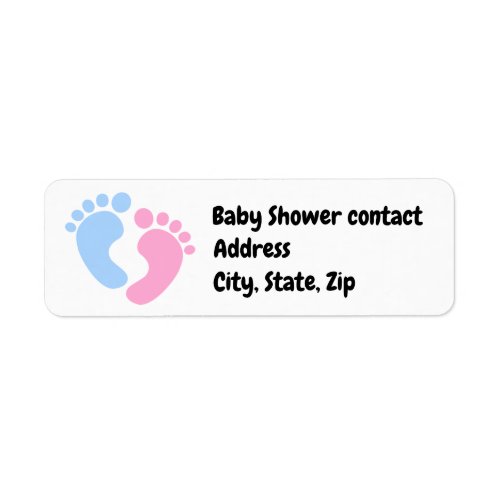 Customizable label for gender reveal baby shower