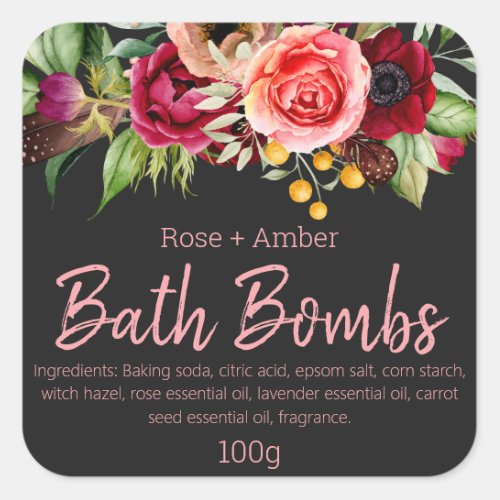 Customizable Label For Handmade Bath Bombs