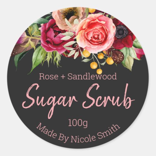 Customizable Label For Handmade Sugar Scrub