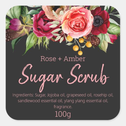 Customizable Label For Handmade Sugar Scrub