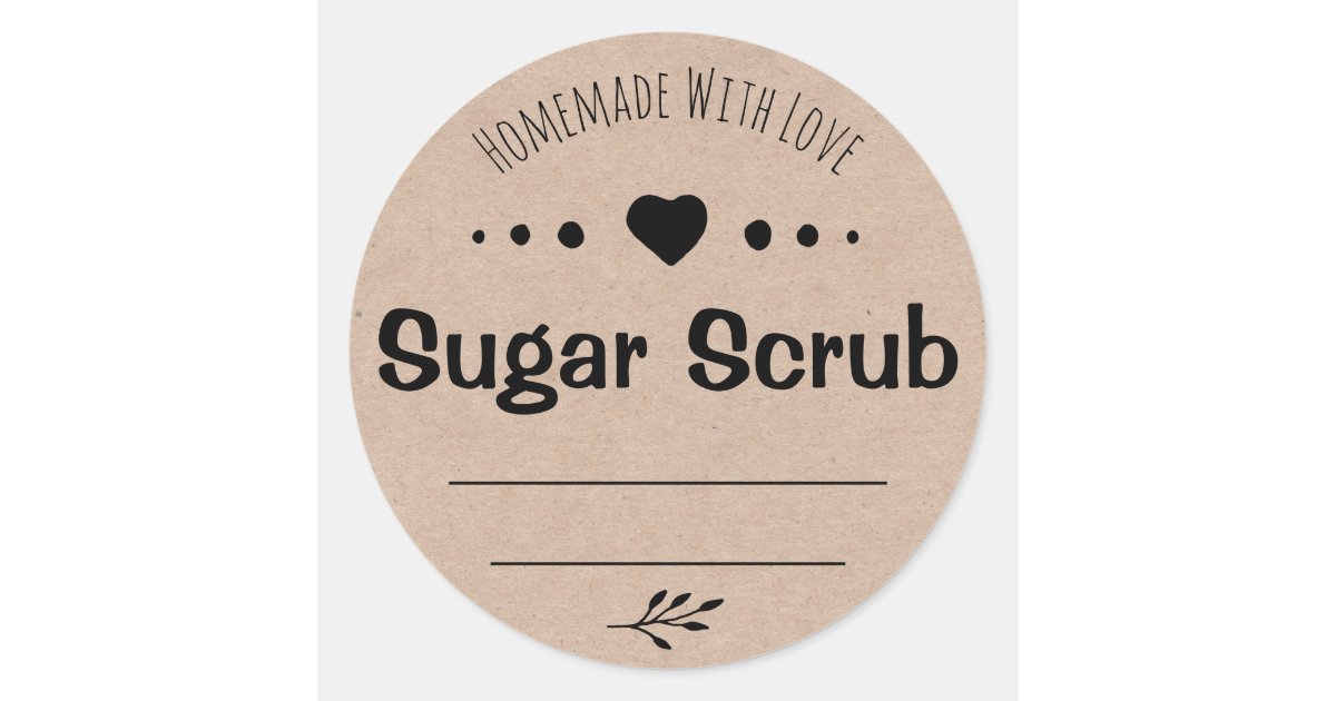 Customizable Label For Sugar Scrub Zazzle 9527