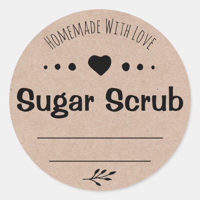 Customizable Label For Sugar Scrub (Front)