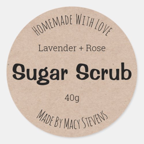 Customizable Label For Sugar Scrub