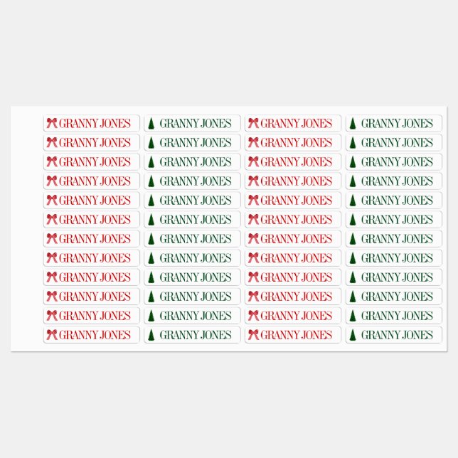 Customizable Labels Family Gift Grandmother Mom (Sheet)
