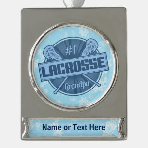 Customizable Lacrosse Grandpa Christmas Ornament