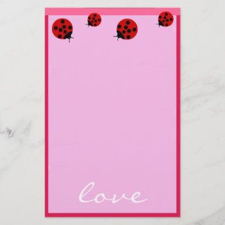 Customizable Ladybug Stationery