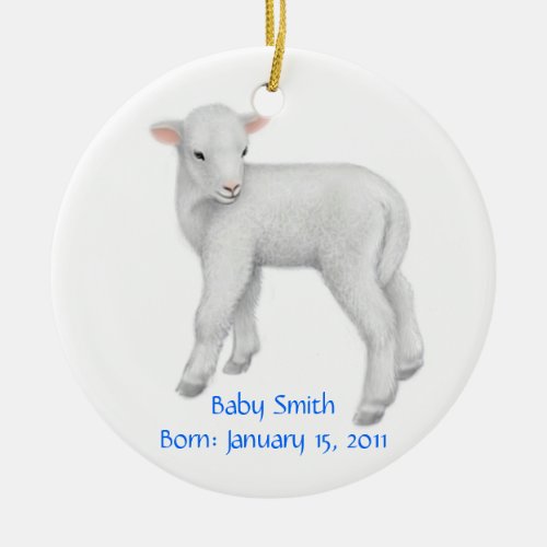 Customizable Lamb Ornament