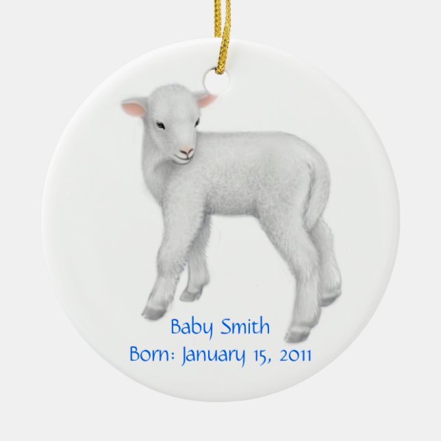 Customizable Lamb Ornament (Front)