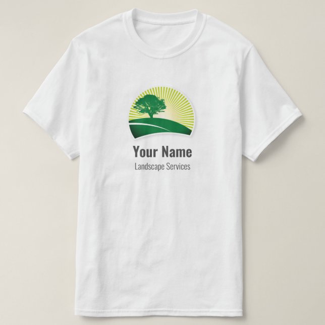 Customizable landscaper lawn care T-Shirt (Design Front)