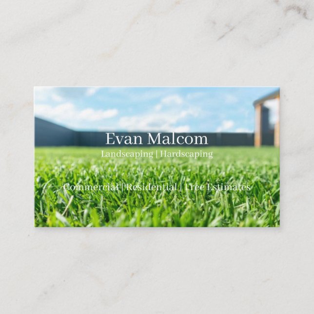 Customizable Landscaping Business Cards (Front)