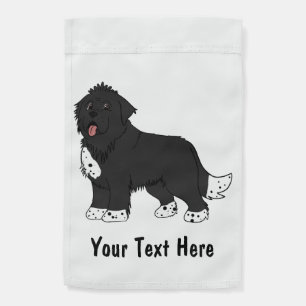 Customizable Landseer 2 Newfoundland Garden Flag