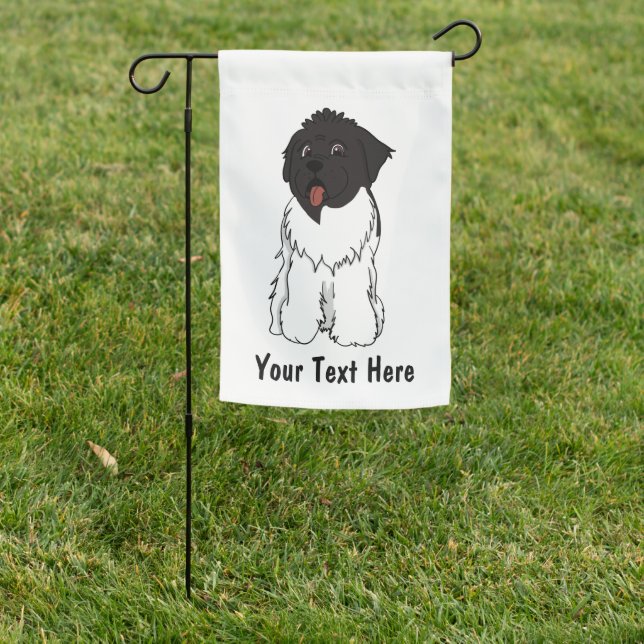 Customizable landseer 2 Newfoundland Garden Flag (In SItu)