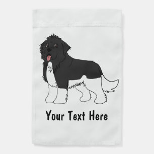 Customizable Landseer 2 Newfoundlands Garden Flag