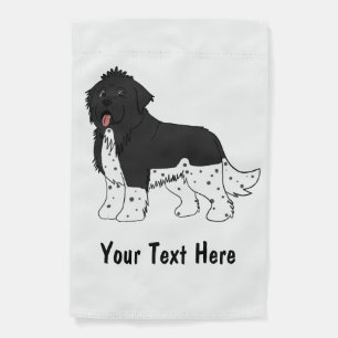 Customizable landseer 3 Newfoundland Garden Flag