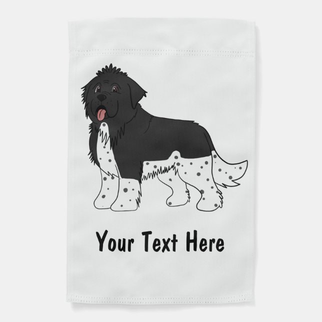 Customizable landseer 3 Newfoundland Garden Flag (Front)