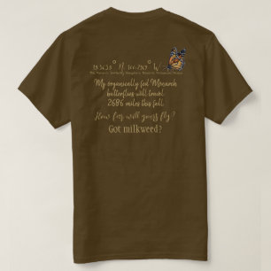 Customizable Latitude & Longitude Monarch buterfly T-Shirt